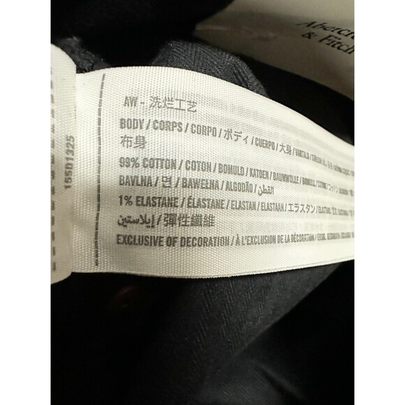 NEW Abercrombie Womens 27 4R High Rise 90s Relaxed Fit Jeans Black Charcoal Wash - Picture 8 of 8